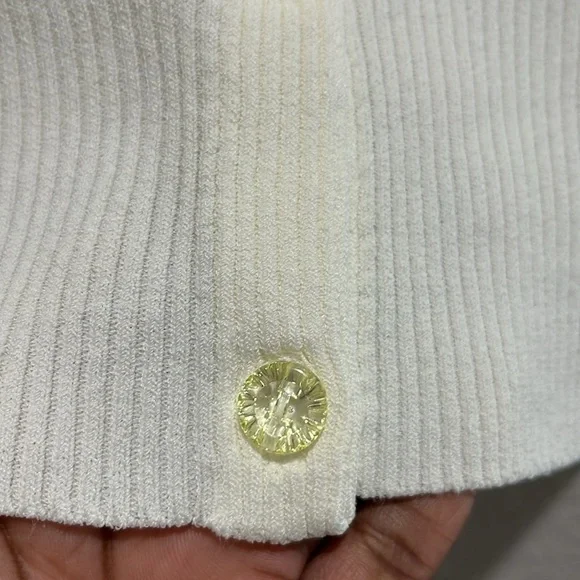 Vintage BOB MACKIE STUDIO Womens Size M Off White Embroidered Cardigan Sweater - Picture 8 of 8